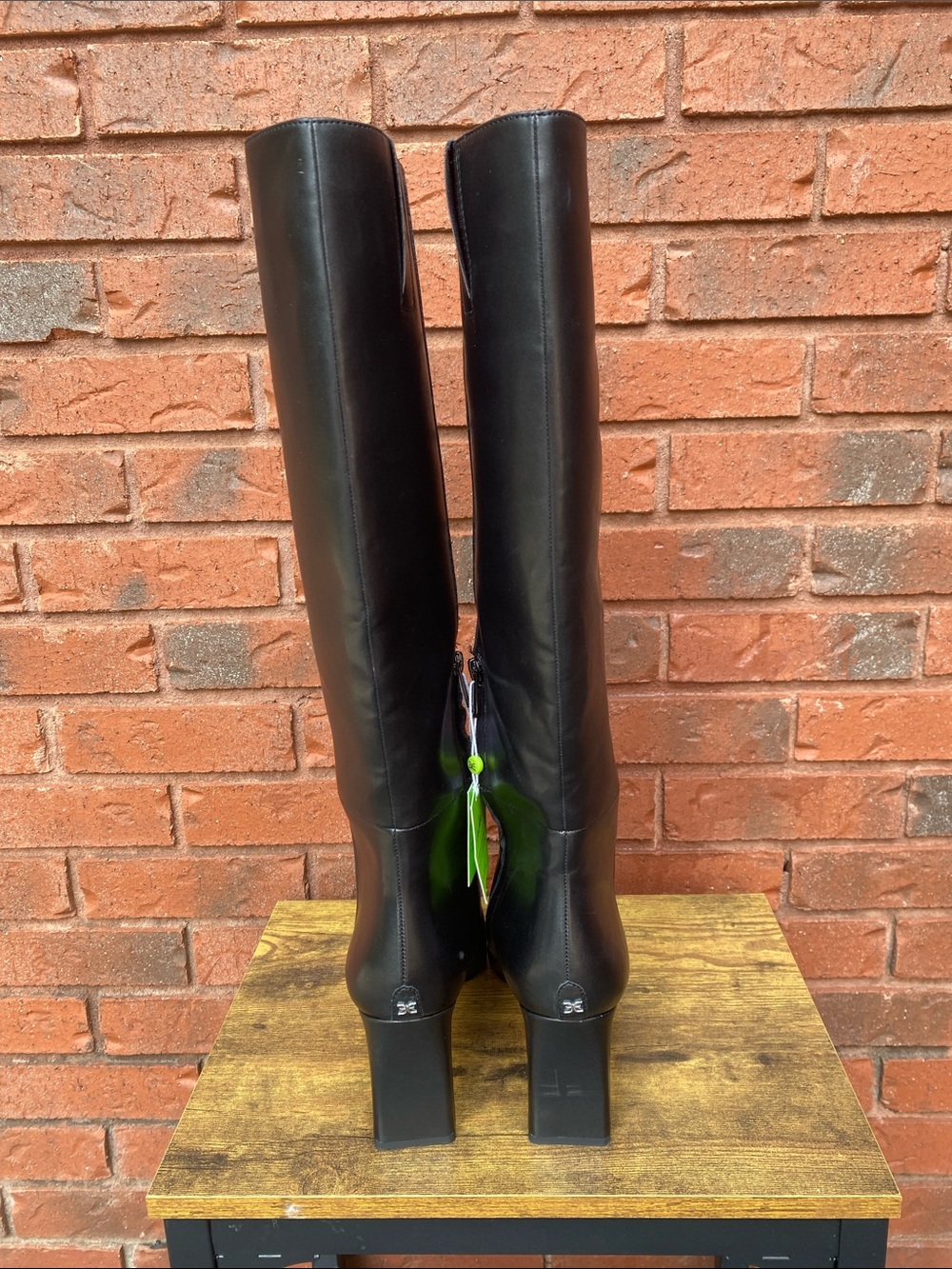 NEW Sam Edelman Knee-High Black Leather Boots 12 - Picture 6 of 11